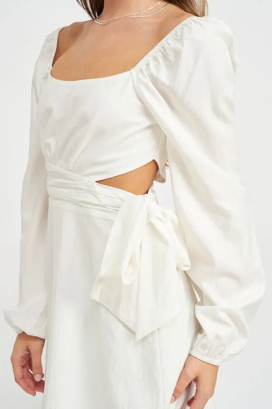 Adora Long Sleeve Dress with Side Bow