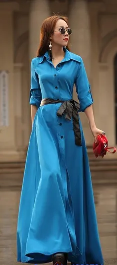Bohemian High Waist Beach Long Dress