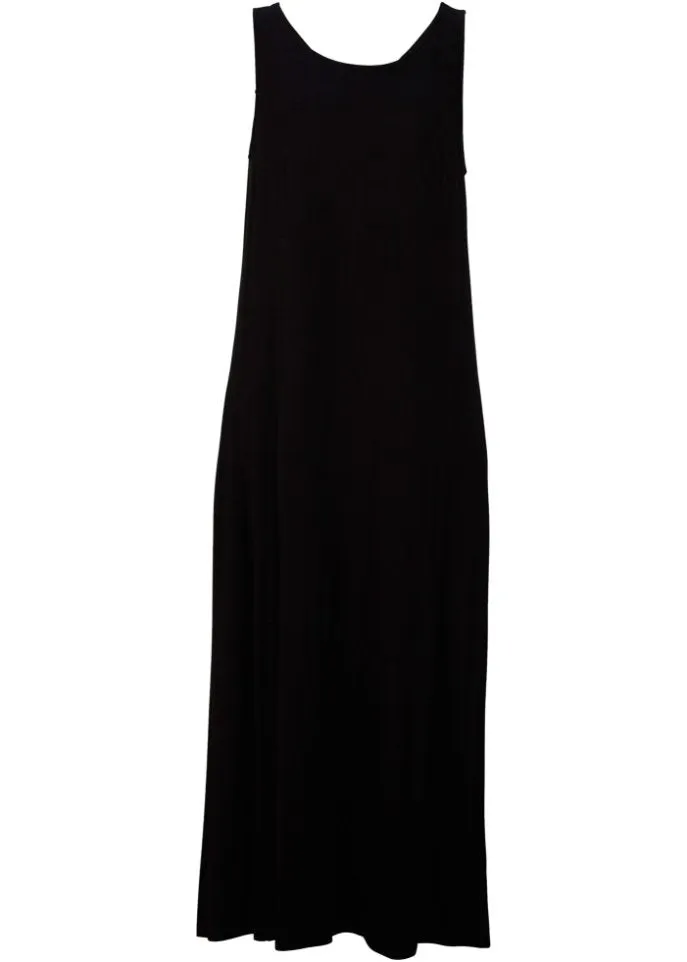 Bpc Bonprix Collection Sustainable Viscose Jersey Long Dress, Black
