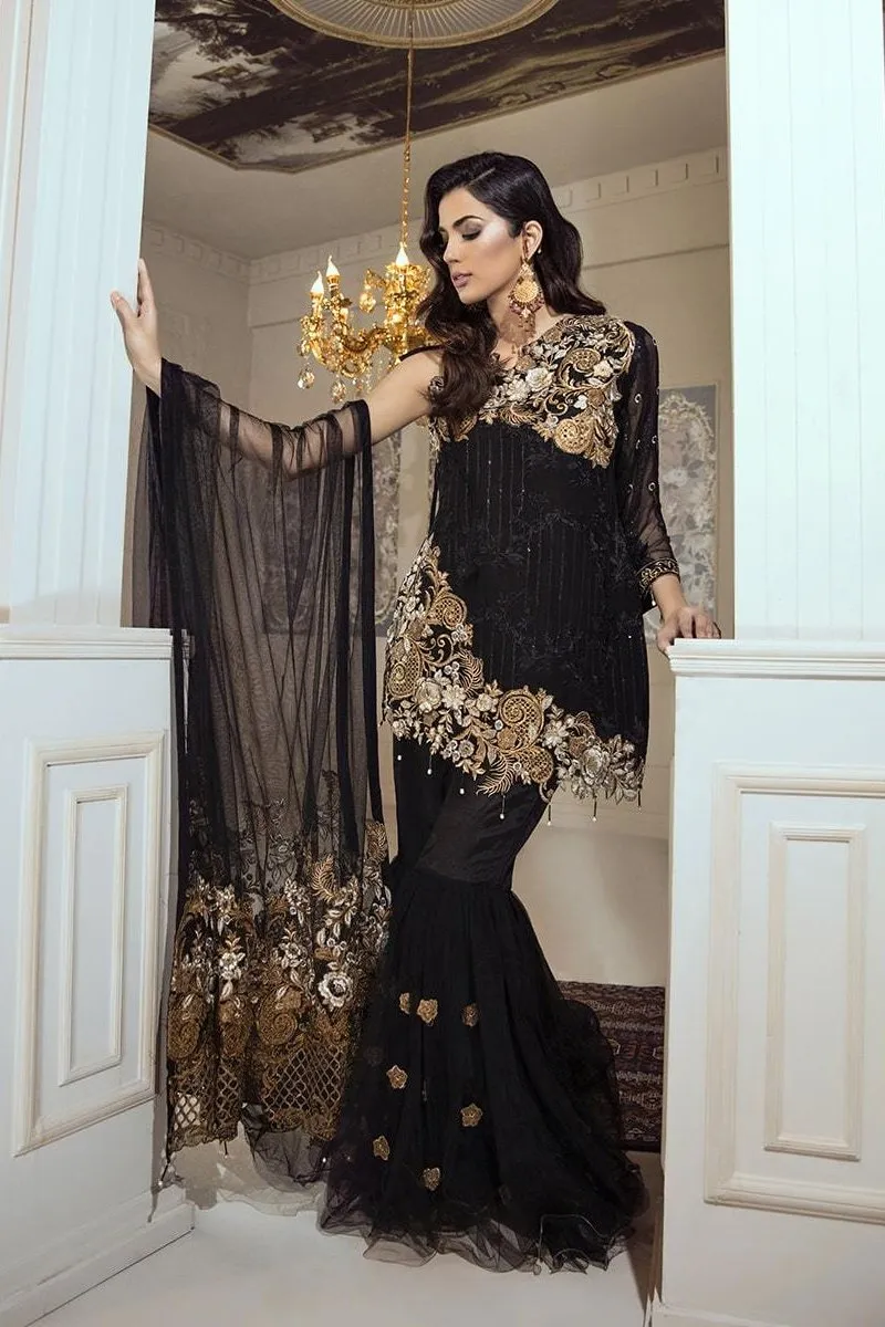 Eshaal Luxury Embroidered Chiffon Collection Vol-4 by Emaan Adeel – Gold Rouge
