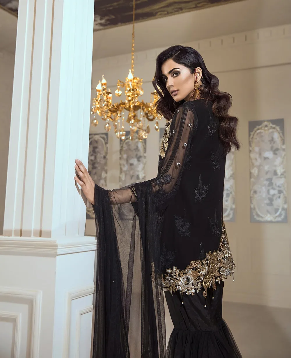 Eshaal Luxury Embroidered Chiffon Collection Vol-4 by Emaan Adeel – Gold Rouge