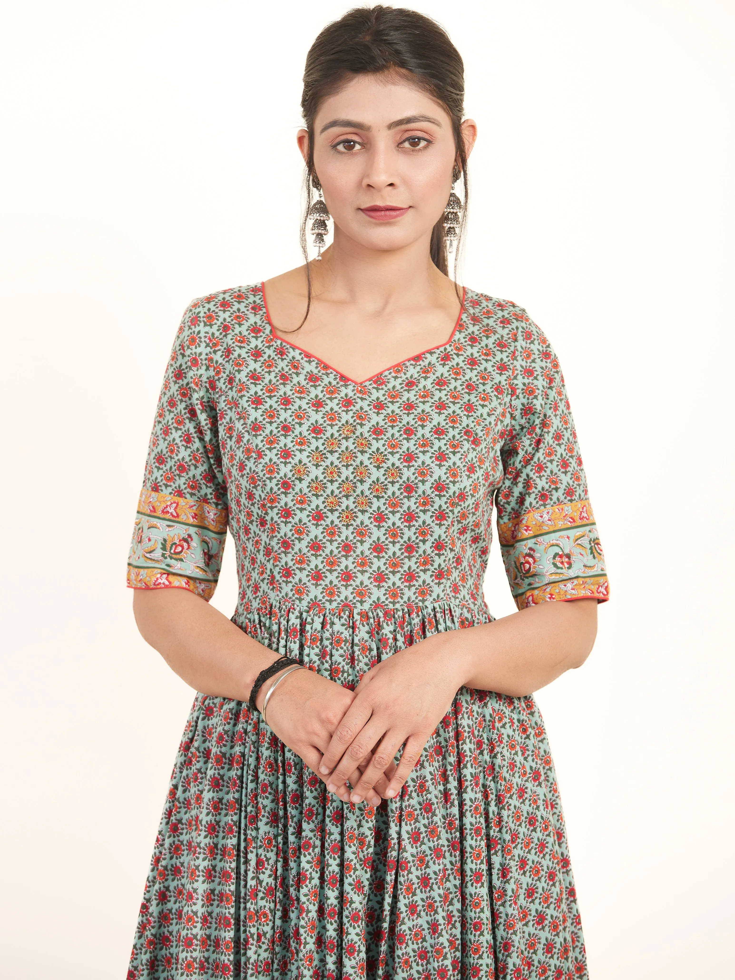 Fiza Sunehra Flared Long Dress