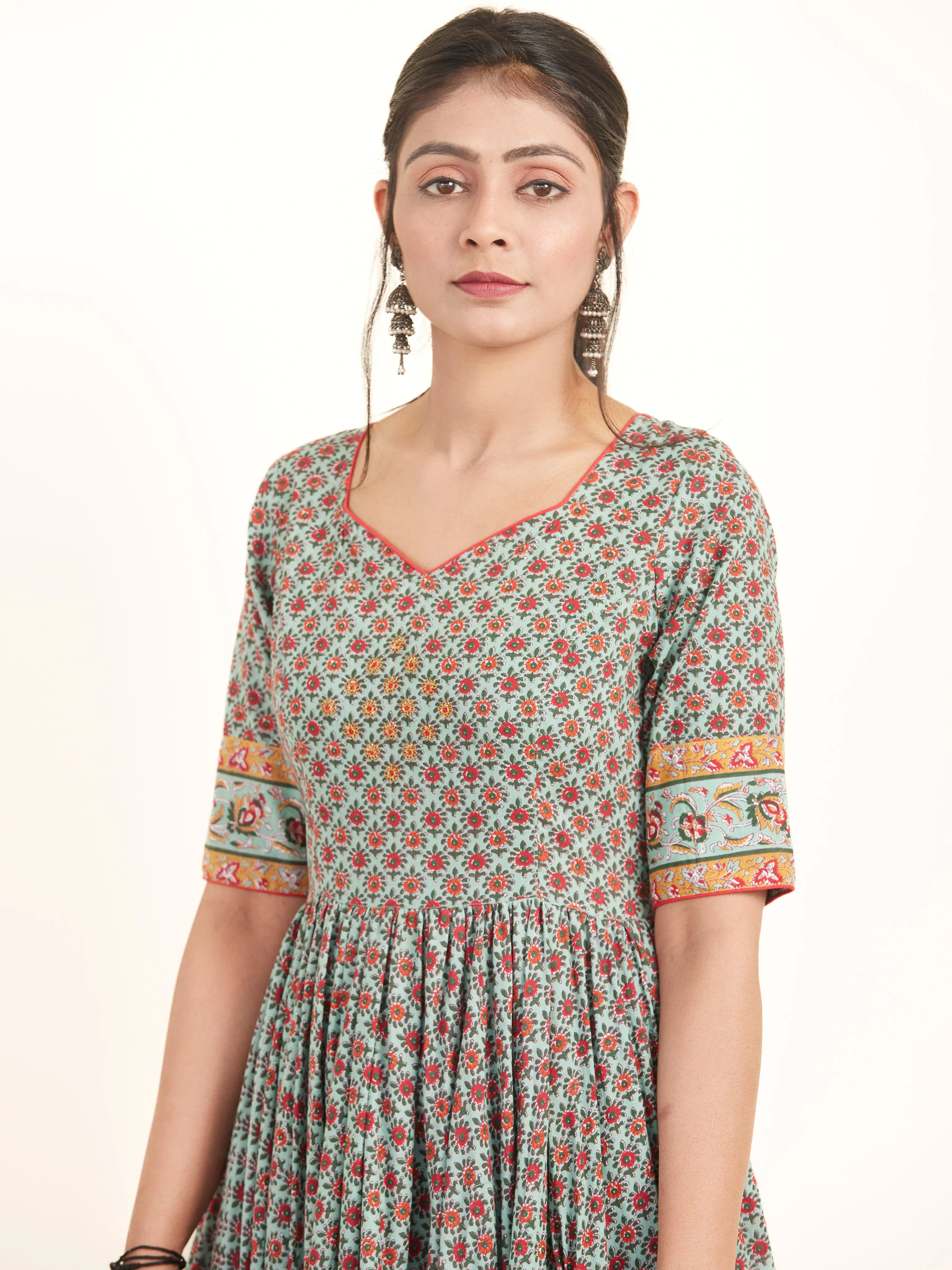 Fiza Sunehra Flared Long Dress