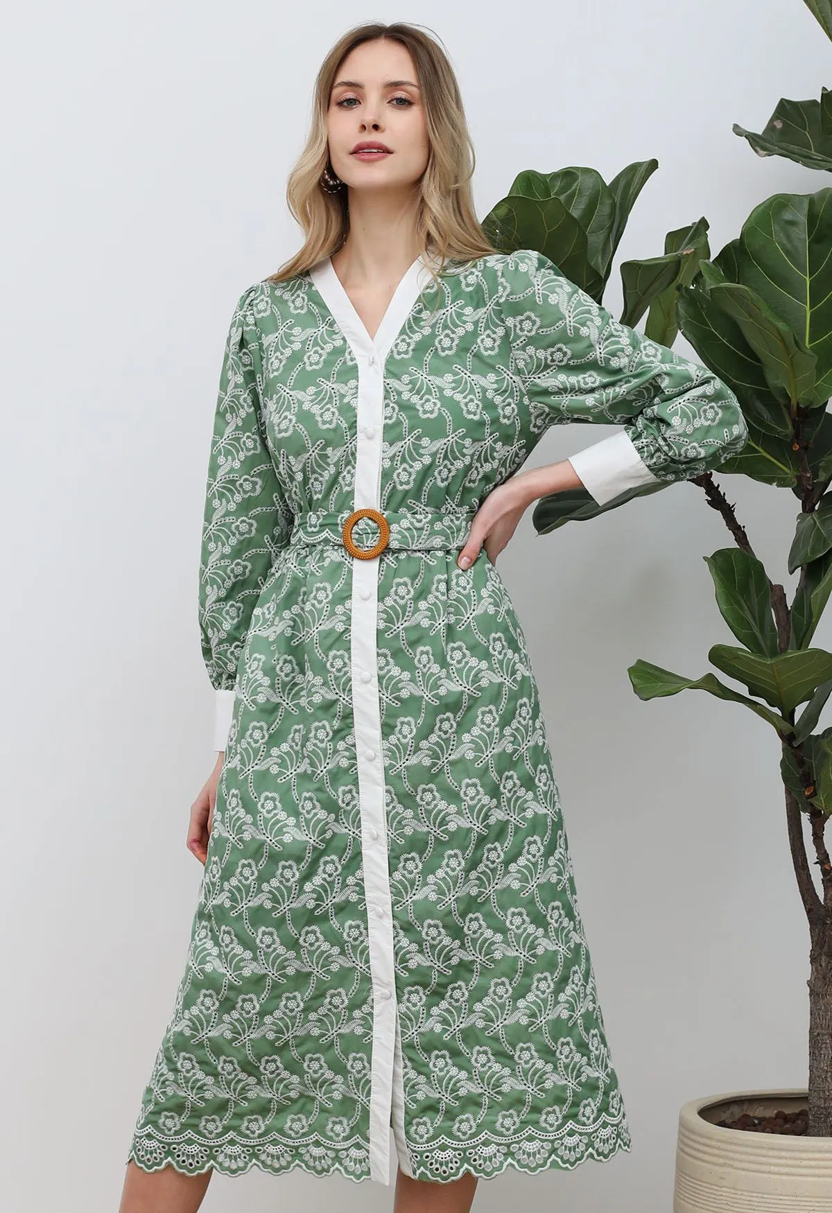 Genelia Button Down Long Dress