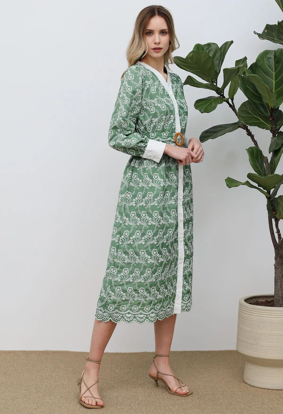 Genelia Button Down Long Dress