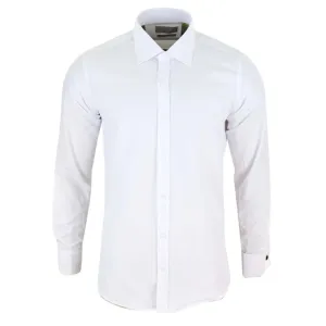 Men's White Classic Collar Button Shirt Slim Regular Fit