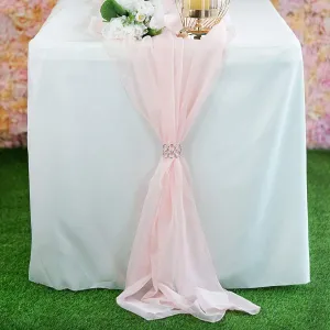 New Creations Fabric & Foam Inc, Chiffon Table Runner 18" Wide by 180" Long  Extra Long, Wedding Runners, Long Table Runners