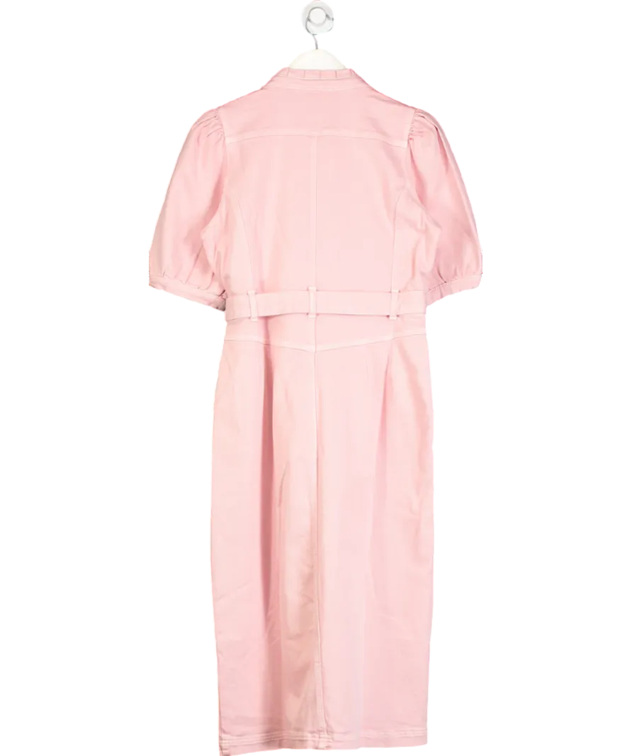 Scamp & Dude Pink Rinse Wash Denim Zip Detail Dress UK 14