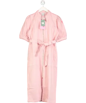Scamp & Dude Pink Rinse Wash Denim Zip Detail Dress UK 14
