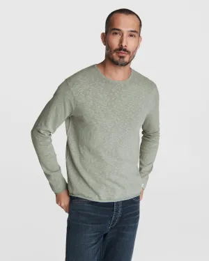 Tucker Cotton Linen Crew - Dusty Sage